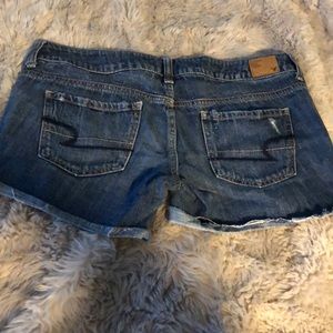 American Eagle dark denim shorts